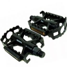 Pedal Alumínio Rosca Grossa Inglês MTB F.Style 922 com refletores PRETO