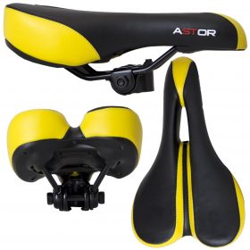 Selim MTB Top Preto / Amarelo com Proteção Astor