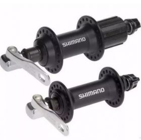 Cubo Shimano Alivio Dianteiro e Traseiro em Alumínio Preto 36 Furos com Blocagem M430